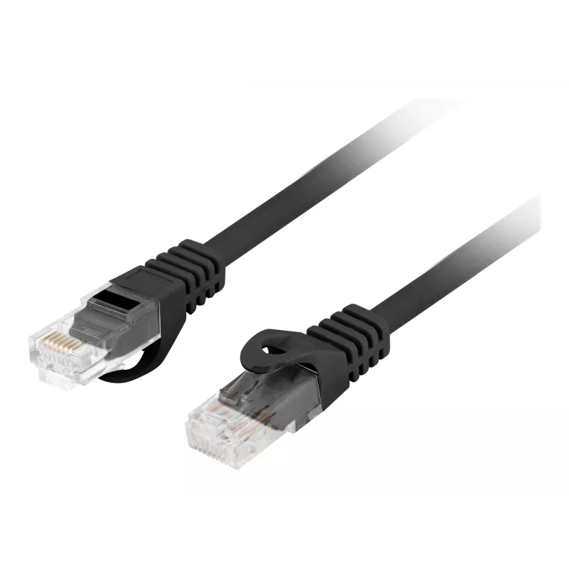 Netwerkkabel Lanberg PCU6-10CU-0200-BK Cat6 U/UTP RJ-45 recht 2 m zwart