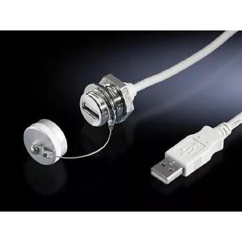 USB A naar USB A kabel, Rittal 2482.220 — 1 m, wit, stekker naar bus