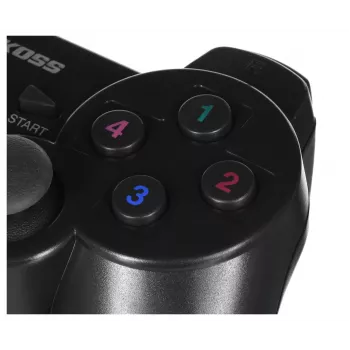 Gamepad VAKOSS GP-3925BK zwart draadloos RF analoog/digitaal voor pc en PlayStation 3, 12 knoppen, 2,4 GHz, nano-ontvanger