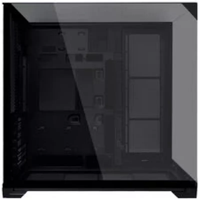Lian Li O11 Vision Compact pc-behuizing bundel + 3x UNI FAN SL-INF 120 Reverse Blade ventilatoren - zwart