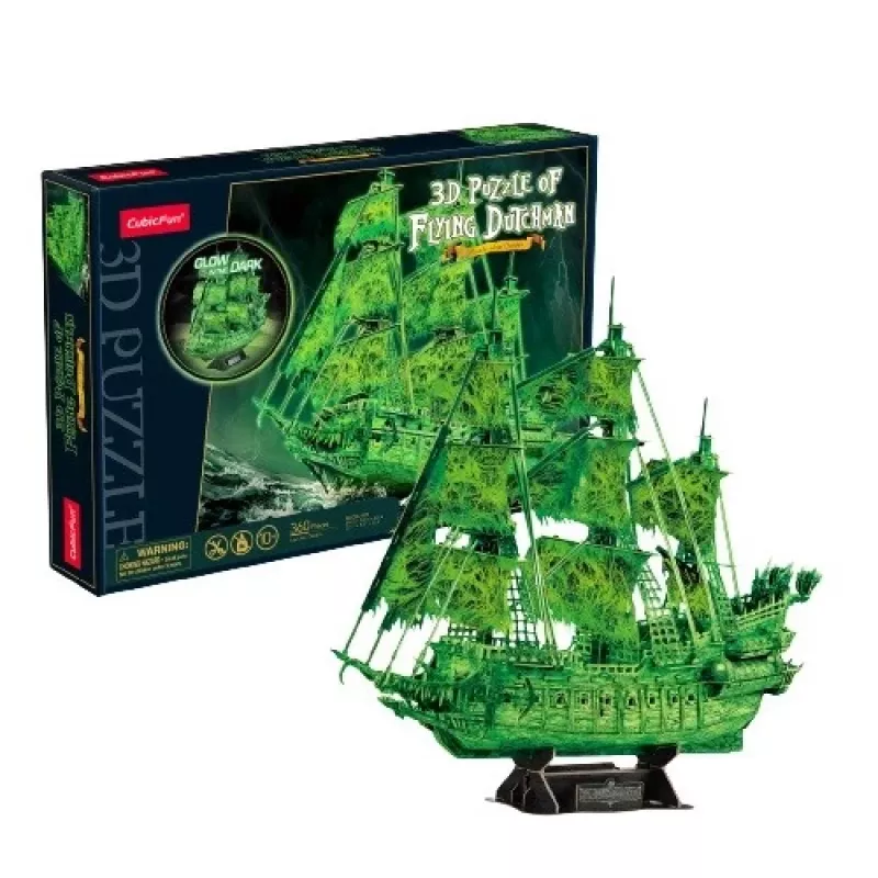 3D-puzzelmodel Vliegende Hollander, die in het donker oplicht, cubicfun 306-T4041H