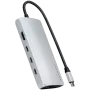 Satechi ST-P8KES USB-C multipoortadapter 8K met Ethernet V3, zilver