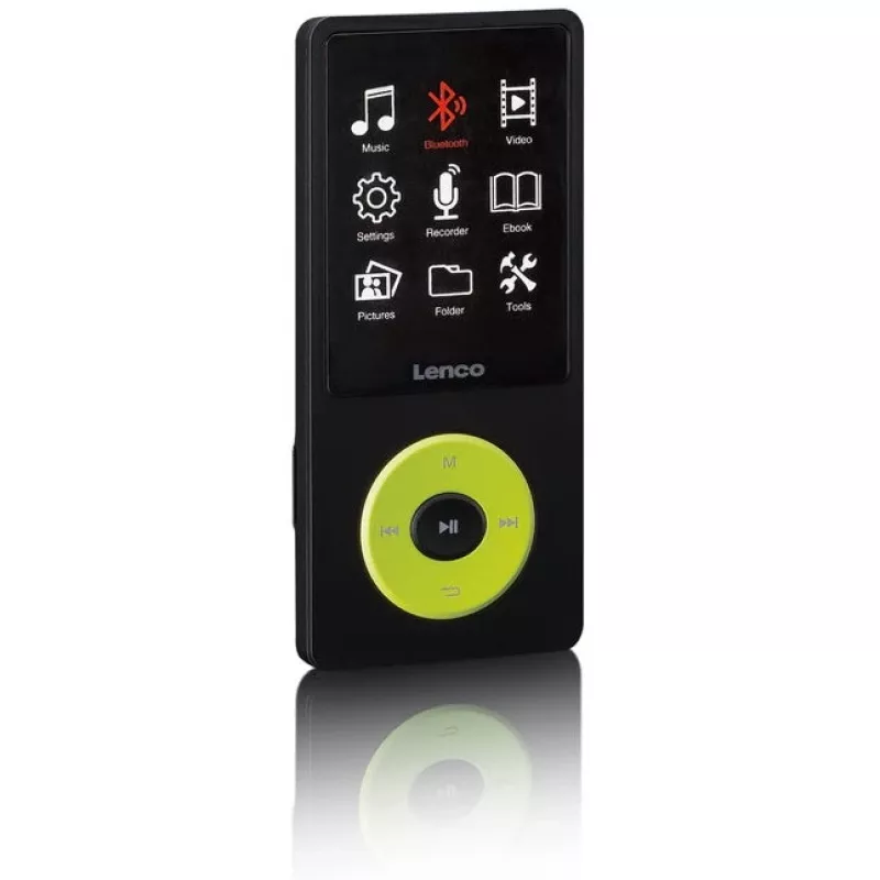 MP3-speler Lenco Xemio-860GN 8 GB zwart/limoengroen LCD 18 uur weergave