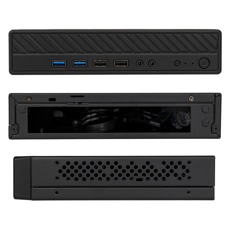 Akasa Cypher MX3 - mini-tower - pc - SGCC - zwart - Thin Mini-ITX - harde schijf - voeding (A-ITX38U3-M1B)