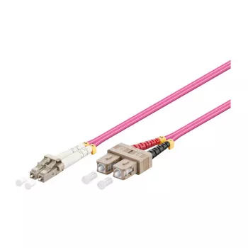 Patchkabel LWL duplex OM4 (multimode, 50/125) LC/SC, LSZH, omkeerbare polariteit, 0,5 m, Good Connections®