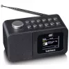 Lenco CR-625BK DAB+/FM-wekkerradio met Bluetooth en draadloos opladen, zwart