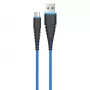 USB Micro-B kabel Devia Fish 1 Series 5V 2,4A 1,5m blauw