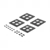 Delock 88195 D-type 19" patchpaneel met 4 platen 86 x 86 mm, 4 poorten, 2U, zwart