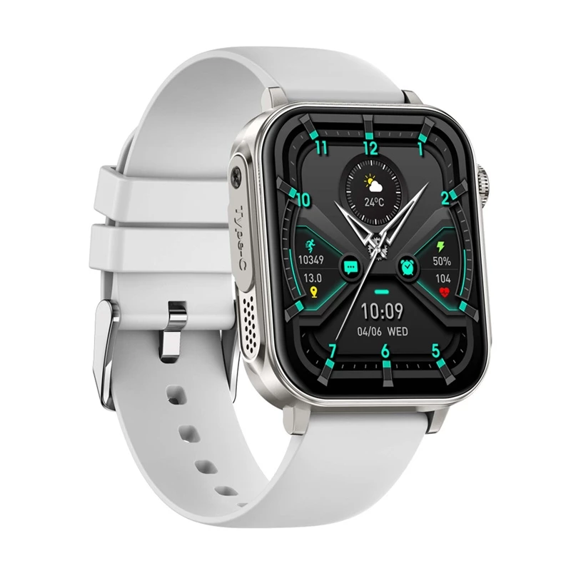 Smartwatch Colmi P80 zilver – Colmi P80 compacte smartwatch, zilveren behuizing