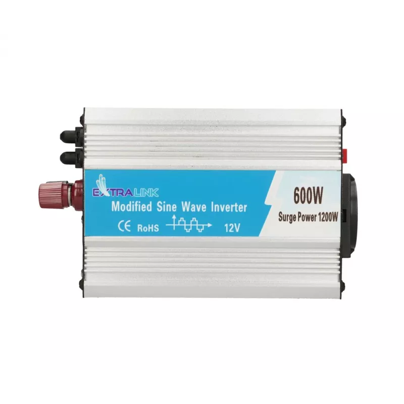 Extralink OPIM-600W spanningsomvormer, auto 12V, 600W gemodificeerde sinusgolf