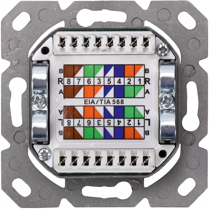 DIGITUS DN-9005-N - aansluitdoos, inbouw - RJ-45 X 2 - RAL 9010 - 2 poorten (DN-9005-N)