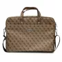 Laptoptas GUESS GUCB15P4TW 16 inch bruin saffiano met 4G-driehoeklogo