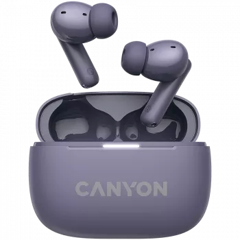 Canyon CNS-TWS10PL Hoofdtelefoon en headset True Wireless Stereo (TWS) In-ear voor bellen/muziek/sport/dagelijks gebruik USB Type-C Bluetooth Paars (CNS-TWS10PL)