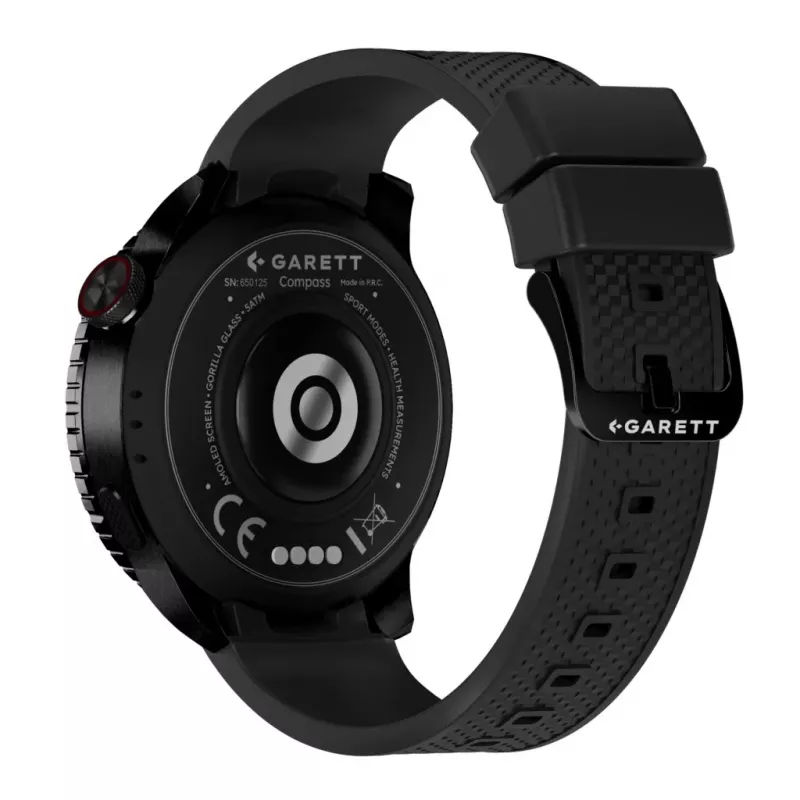 Smartwatch Garett Compass GPS zwart — Garett Compass GPS smartwatch, zwart