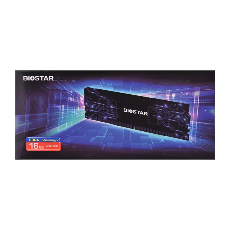 Desktop DDR4 RAM BIOSTAR 16GB 3200MHz met koellichaam (model DO32NU4H16)
