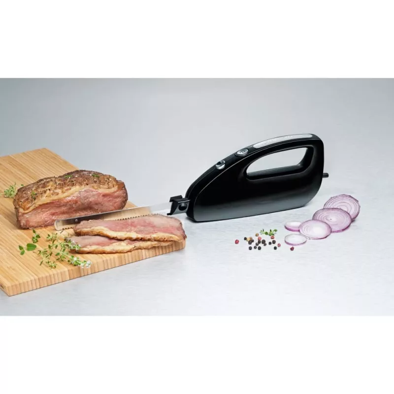 Elektrisch mes Rommelsbacher EM 150 120 W – RVS-messen, bruikbare meslengte 15 cm, zwart