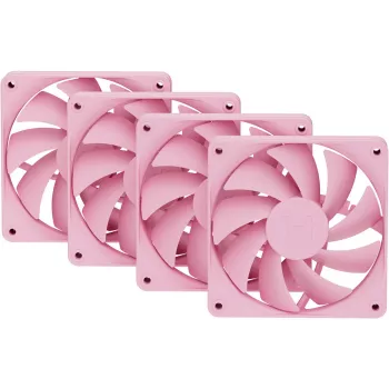 Computerventilator HYTE FA12-SM-4 120 mm, 1500 tpm, 72 m³/h, 1,6 mmH2O, FDB, roze, 4 stuks