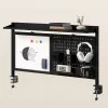 Ergo Office bureau-scheidingswand / organizer, max. belasting 10 kg, whiteboard, breedte 1116 mm, zwart, ER-301 B