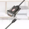 Unitek Y-1105K USB-C naar RS-232-adapter, 1,5 m, zwart