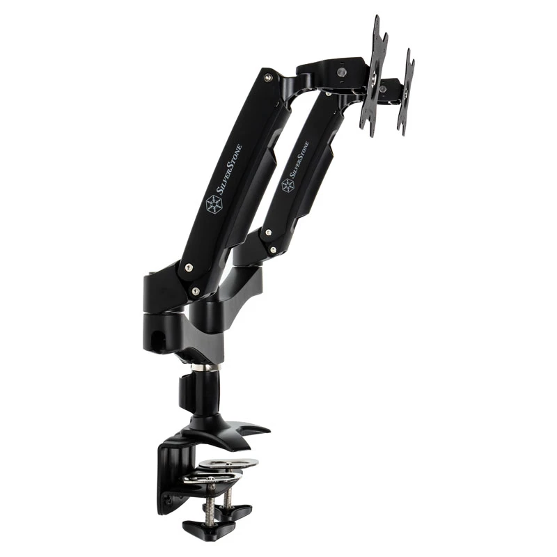 SilverStone SST-ARM22BC dual monitor mount - zwart