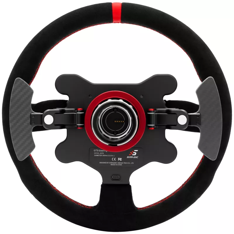 Simagic GTS Alcantara S202 — met Alcantara beklede sim-racing stuurwiel, model S202