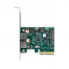 DeLOCK PCI Express x4-kaart naar 2 x externe USB 10 Gbit/s Type-A bus low profile