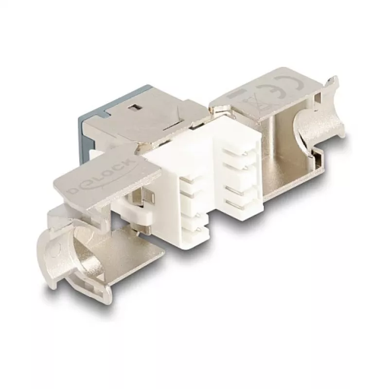 DeLOCK keystone-module 88120 plat RJ-45 grijs 10 stuks