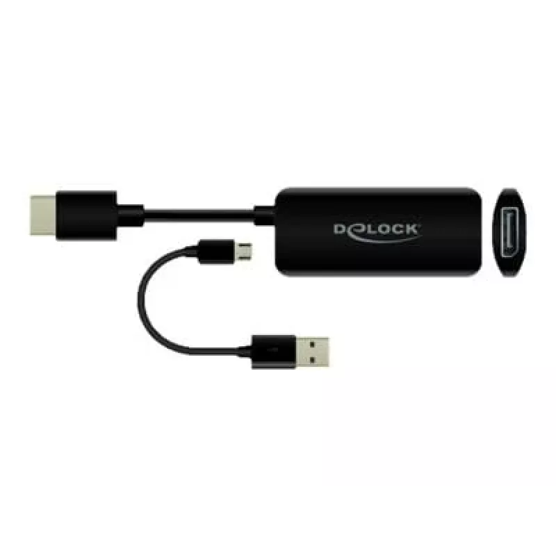 Adapter HDMI-A stekker naar DisplayPort bus 4K 60 Hz DeLOCK 63206