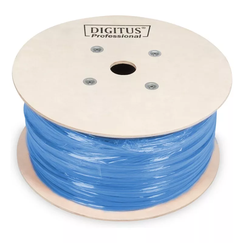 DIGITUS CAT 6A U/FTP installatiekabel 305 m, simplex, Cca, Easy Pull Box, blauw