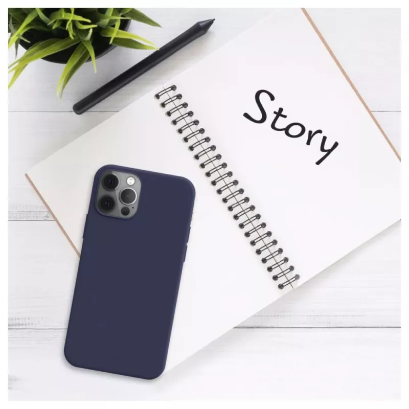 Telefoon-achtercover FIXED voor Samsung Galaxy S25 – rubber, blauw