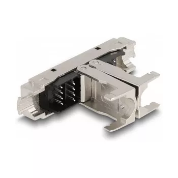 DeLOCK RJ45-koppeling LSA naar LSA Cat.6A gereedschapsloos zwart