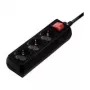 Hama 00108816 overspanningsbeveiliging zwart 3 AC-uitgangen 230 V 3 m