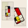 Beschermhoes iKins voor Samsung Galaxy S21+ — Mondrian zwart