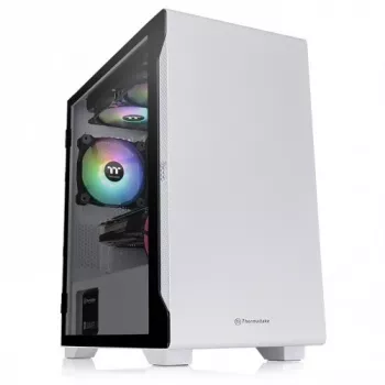 PC-behuizing Thermaltake S100 Tempered Glass Snow Edition micro tower wit