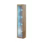 Vitrine Cama Meble VIGO 180 — wandgemonteerde glasvitrine, 1800×400×300 mm, Wotan eiken