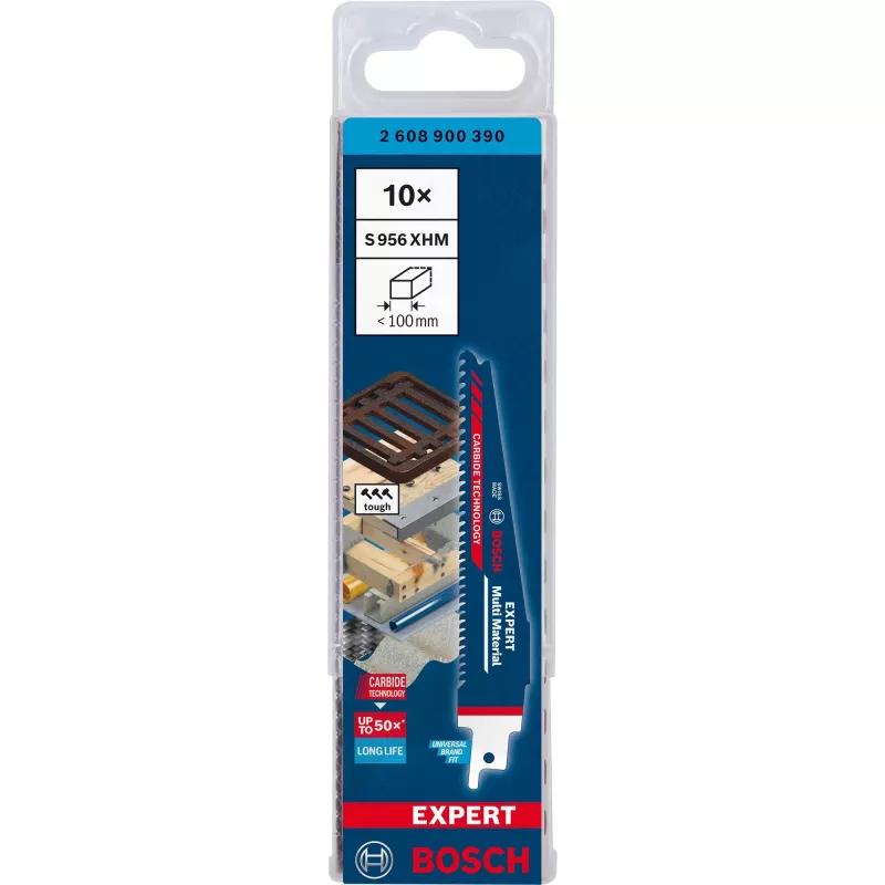 Bosch 2 608 900 390 decoupeer-/figuurzaag-/sabelzaagblad Carbide 10 stuks