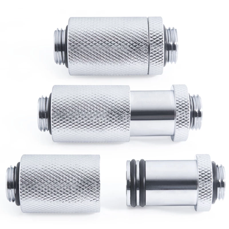 Alphacool ES D-Plug 31,5 mm, G1/4 buitendraad – G1/4 buitendraad, chroom