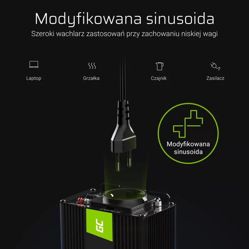 Green Cell INV08 voeding/omvormer outdoor 1000 W zwart