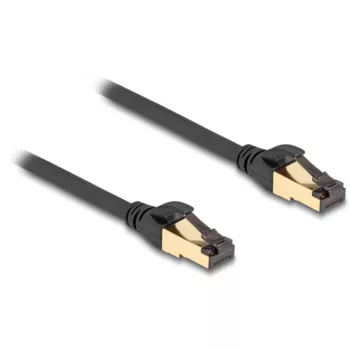 Netwerkkabel DeLOCK RJ45 Cat.6A stekker op stekker S/FTP 10m zwart