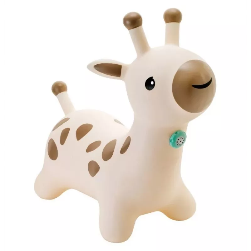 Rubberen springdier B-kids giraffe model 116315223 — zacht, kleurrijk springdier voor peuters