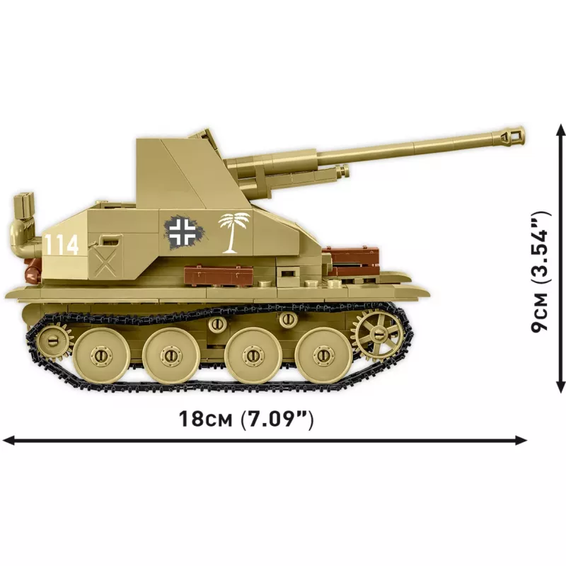 Constructieset Cobi Blocks Marder III – 486 onderdelen, militair voertuigmodel