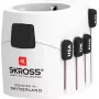Universele reisadapter wit Skross PRO Type-C E F