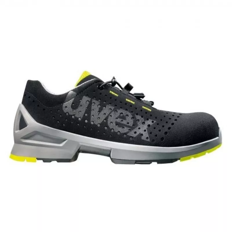 Veiligheidsschoenen Uvex 85438 unisex volwassenen zwart lime polyurethaan microvelours
