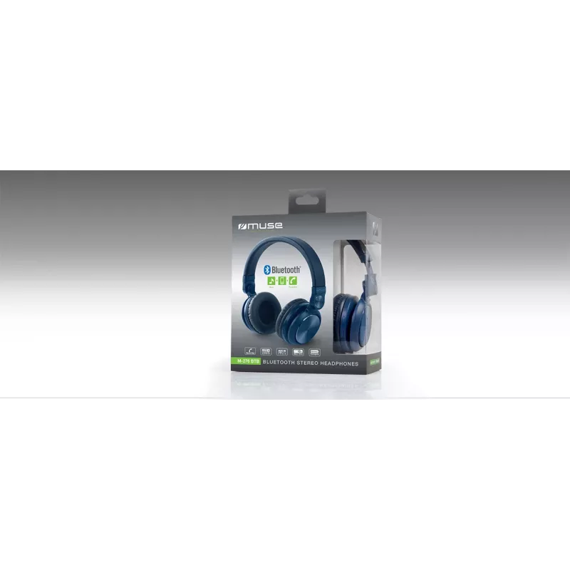 Muse | M-276BTB | draadloos | on-ear | microfoon | draadloos | blauw