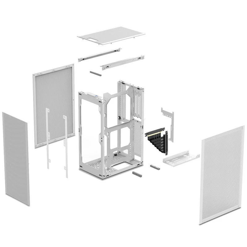 SSUPD Meshlicious Full Mesh PCIE 4.0 Edition Mini-ITX behuizing - wit