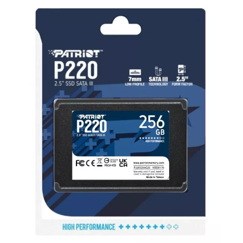 SSD Patriot P220 256 GB 2,5 inch SATA III