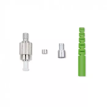 Glasvezelconnector FC/APC Qoltec 54443 singlemode groen zilver geel