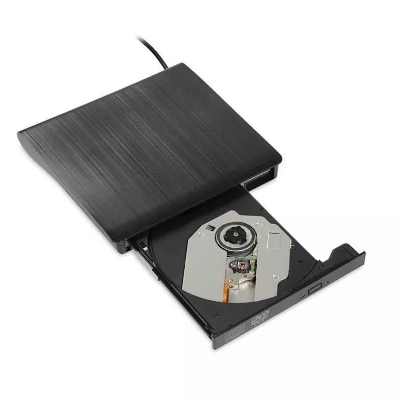 Extern optisch DVD-ROM-station IBOX IED02, USB 3.2 Gen 1, DVD-ROM (8x) / CD-ROM (24x), zwart