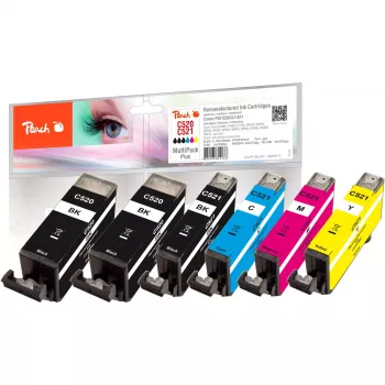 Peach 319177 (PI100-247) inktpatroon 6 stuks compatibel hoge capaciteit (XL) zwart, cyaan, magenta, geel