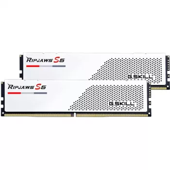 DIMM 64 GB DDR5-5600 (2x 32 GB) Dual-kit, werkgeheugen wit, F5-5600J3636D32GX2-RS5W, Ripjaws S5, INTEL XMP